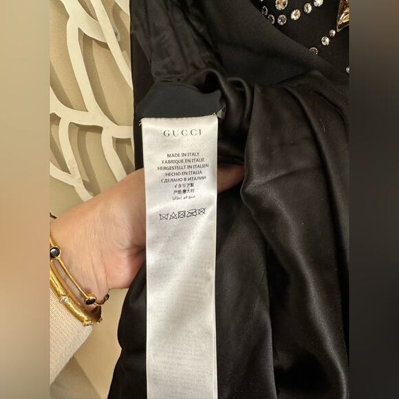 Gucci black wool-crepe gown-damaged - Picture 15 of 16